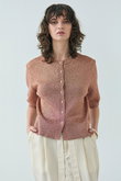 VANDA（バンダ）/ラメ入りクルーネック半袖カーディガン