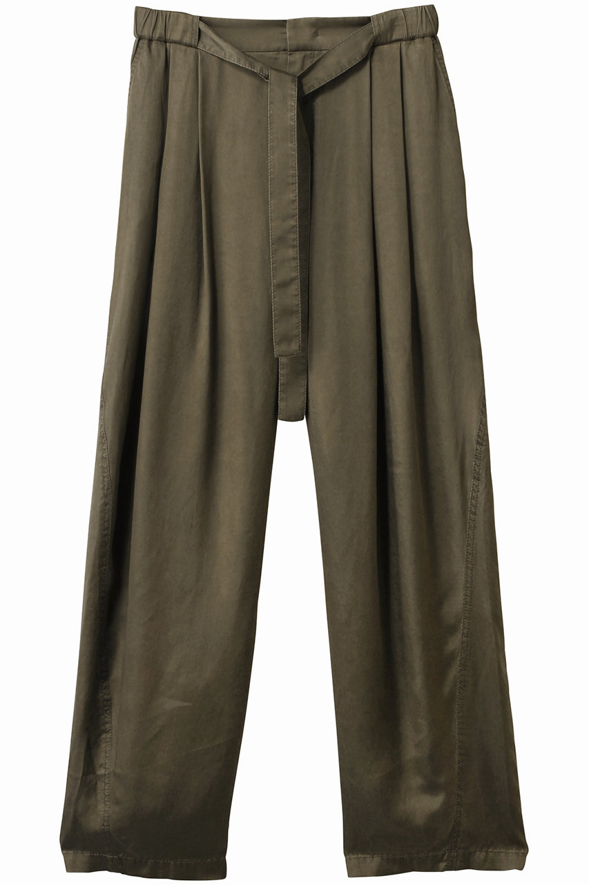 ベイジ，/BEIGE，のPAWPAW（ポポー）/ウエストリボンタックワイドパンツ(Khaki/PRCWGM0410)