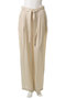 PAWPAW（ポポー）/ウエストリボンタックワイドパンツ ベイジ，/BEIGE，