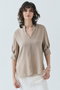 FLEUR（フルール）/スタンドカラープルオーバーブラウス ベイジ，/BEIGE，