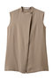 FLEUR（フルール）/フロントボタンノースリーブブラウス ベイジ，/BEIGE， Beige