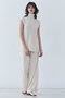 MELLE（メル）/ジャージーハイネックカットソー ベイジ，/BEIGE，