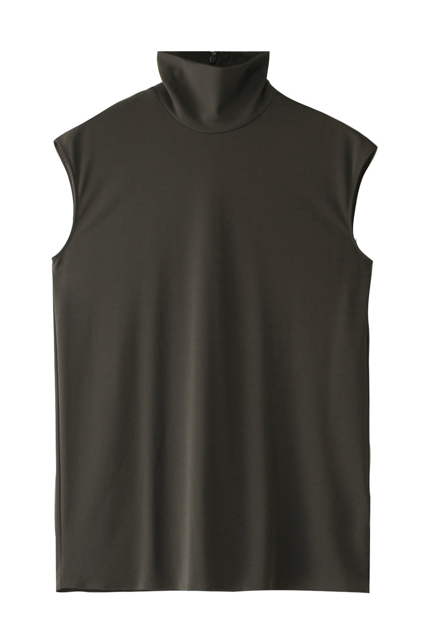 ベイジ，/BEIGE，のMELLE（メル）/ジャージーハイネックカットソー(Khaki/KKCWGM0405)