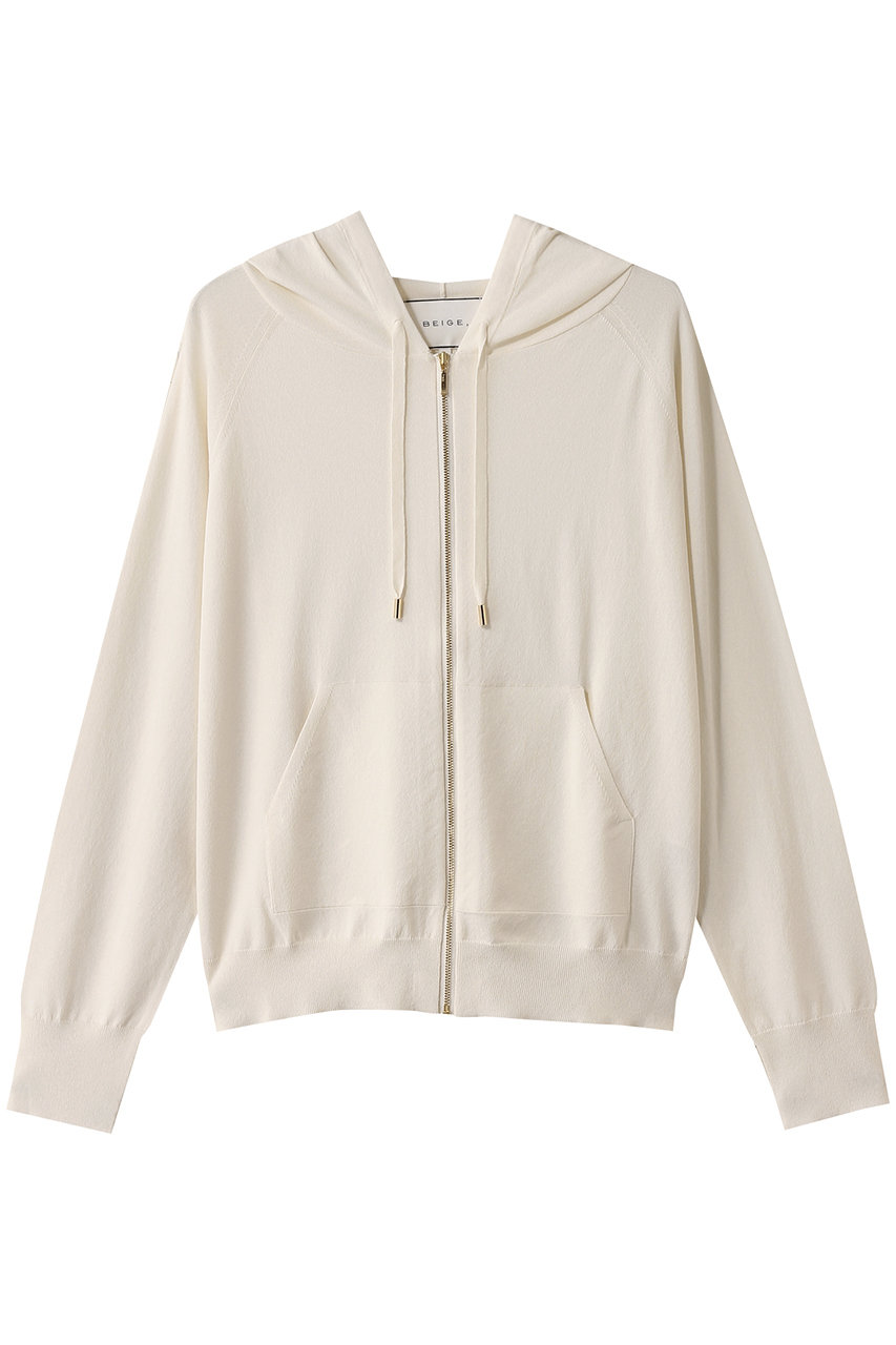 BEIGE, MONSTERA(モンステラ)/フーデットニット(ウォッシャブル対応) (Ecru, 4) ベイジ, ELLE SHOP BEIGE, MONSTERA(モンステラ)/フーデットニット(ウォッシャブル対応) (Ecru, 4) ベイジ, ELLE SHOP