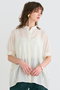 AMARYLLIS（アマリリス）/シアーパフオーバーサイズブラウス ベイジ，/BEIGE，