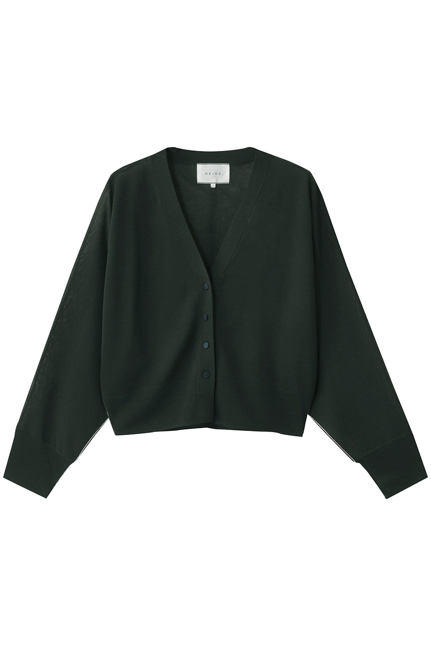 ベイジ，/BEIGE，のMOISE（モイーズ）/カーディガン(Forest Green × White/KRCWGM0500)