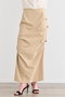YANN（ヤン）/サイドタックIラインロングスカート ベイジ，/BEIGE，