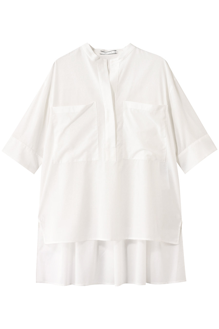 BEIGE, BAC / コットンビックポケットスタンドカラーシャツ/ (White, 4) ベイジ, ELLE SHOP BEIGE, BAC / コットンビックポケットスタンドカラーシャツ/ (White, 4) ベイジ, ELLE SHOP