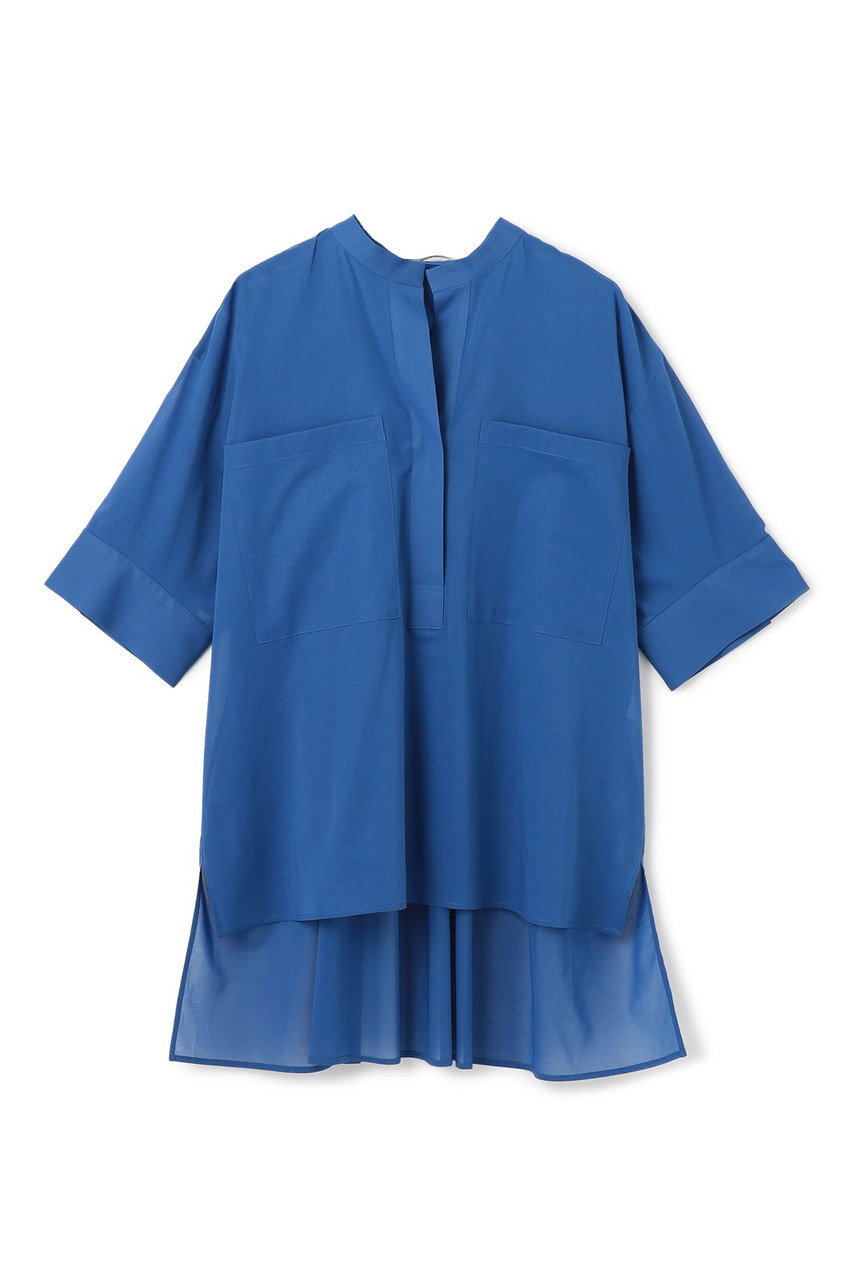 BEIGE, BAC / コットンビックポケットスタンドカラーシャツ/ (Blue, 4) ベイジ, ELLE SHOP BEIGE, BAC / コットンビックポケットスタンドカラーシャツ/ (Blue, 4) ベイジ, ELLE SHOP