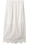 GALLERIA / コットンエンブロイダリーIラインスカート/ ベイジ，/BEIGE， White