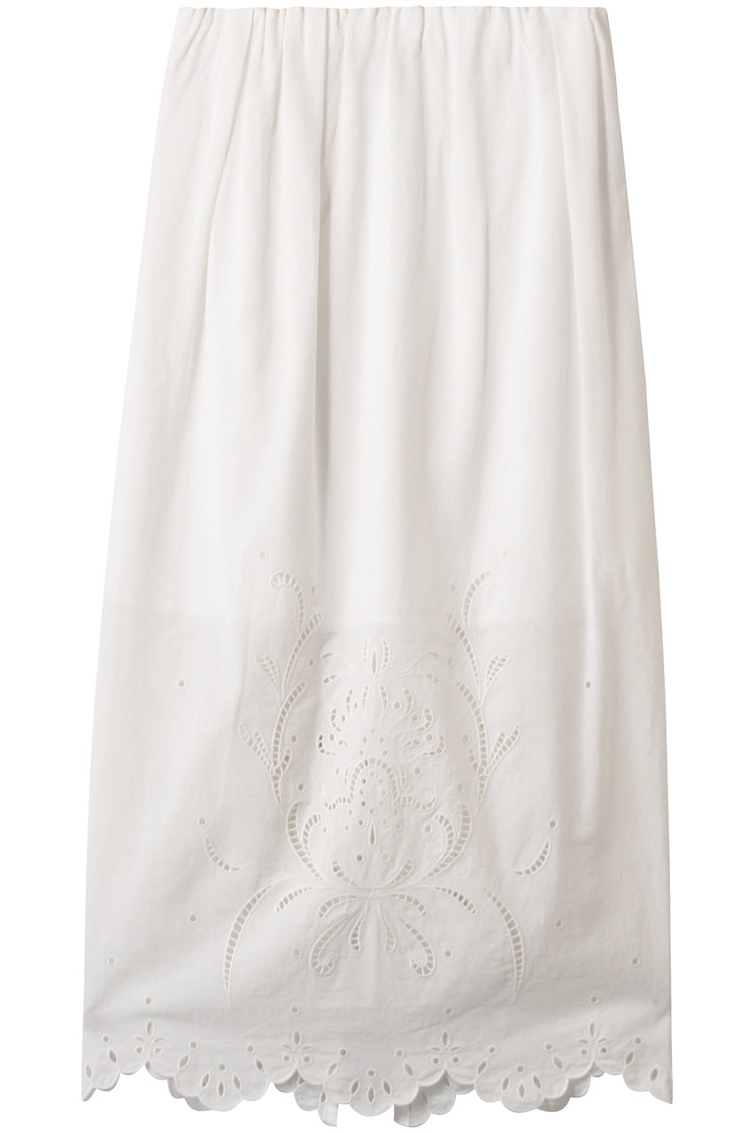 BEIGE, GALLERIA / コットンエンブロイダリーIラインスカート/ (White, 4) ベイジ, ELLE SHOP BEIGE, GALLERIA / コットンエンブロイダリーIラインスカート/ (White, 4) ベイジ, ELLE SHOP