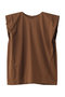 SCALA / コットンリネンボリュームスリーブトップス/ ベイジ，/BEIGE， Brown