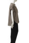 BATEAU（バトー）/Vネックバックギャザーハーフスリーブブラウス ベイジ，/BEIGE，