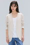 BATEAU（バトー）/ボタンレスノーカラジャケット ベイジ，/BEIGE，