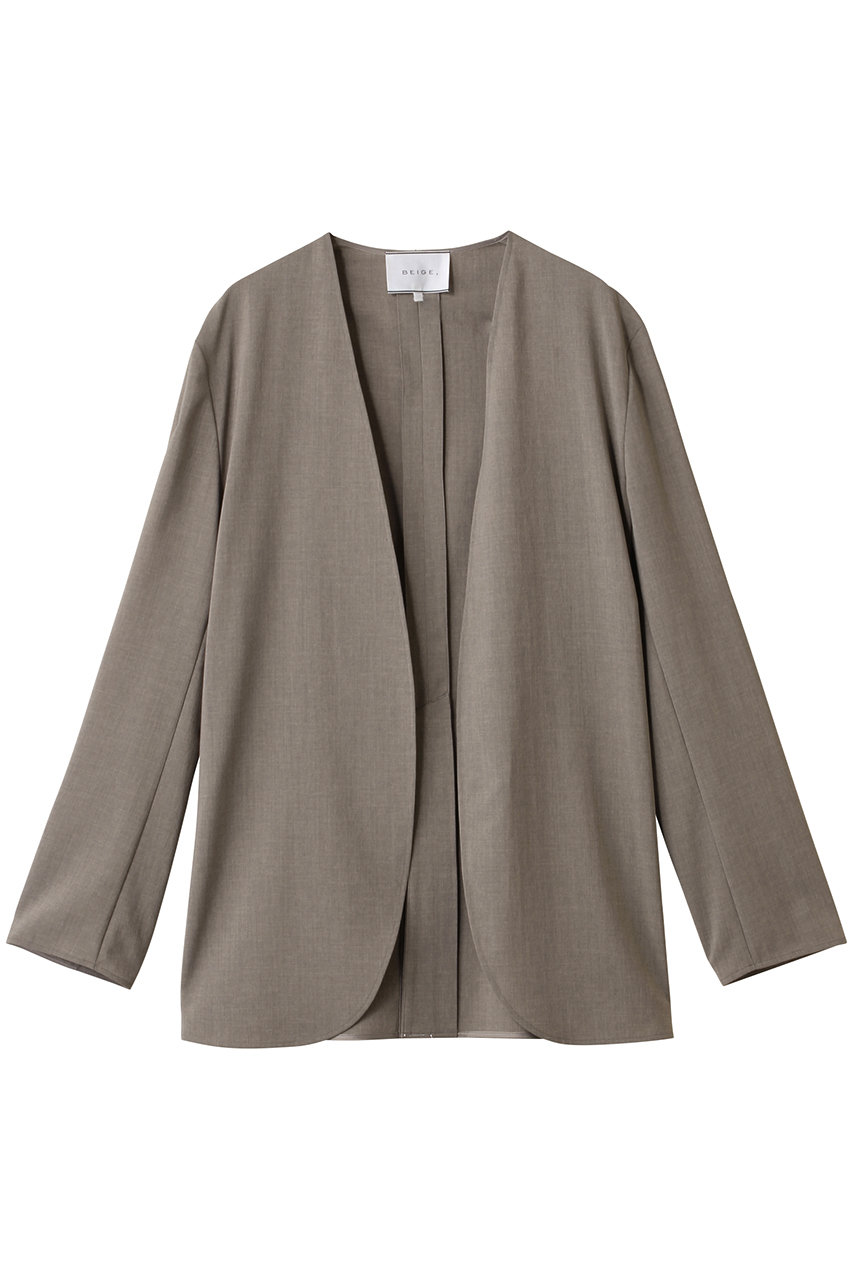 BATEAU(バトー)/ボタンレスノーカラジャケット