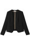 CINDY（シンディ）/ダブルカラージャケット ベイジ，/BEIGE， Black x Black