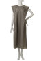 BATEAU（バトー）/フレンチスリーブAラインタックワンピース ベイジ，/BEIGE，