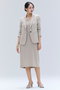 CINDY（シンディ）/Vネックハーフスリーブワンピース ベイジ，/BEIGE，