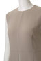 CINDY（シンディ）/クルーネックノースリーブワンピース ベイジ，/BEIGE，