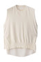 VALOIS（ヴァロア）/バックシフォンレイヤードニット ベイジ，/BEIGE， Ecru