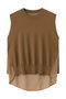 VALOIS（ヴァロア）/バックシフォンレイヤードニット ベイジ，/BEIGE， Brown