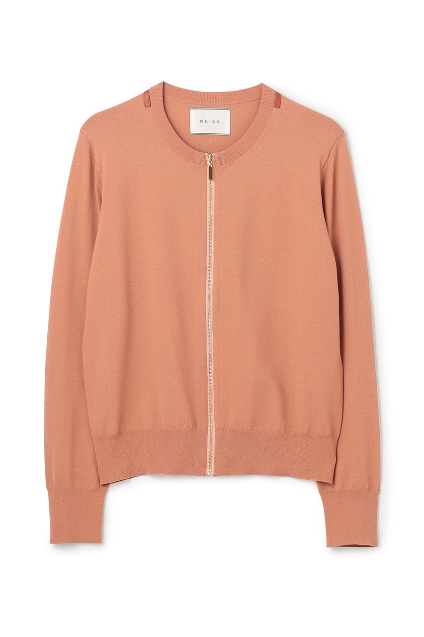 ベイジ，/BEIGE，の【予約販売】NADIA / レザーラインジップカーディガン(Sunset/KRCWGA0100)