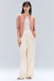 【予約販売】NADIA / レザーラインジップカーディガン ベイジ，/BEIGE，