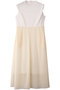 SPIGA / ジャージーコンビフレアワンピース ベイジ，/BEIGE， Ecru