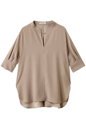 beige,ベイジ✳︎アイボリー プリーツシャツ2サイズ美品