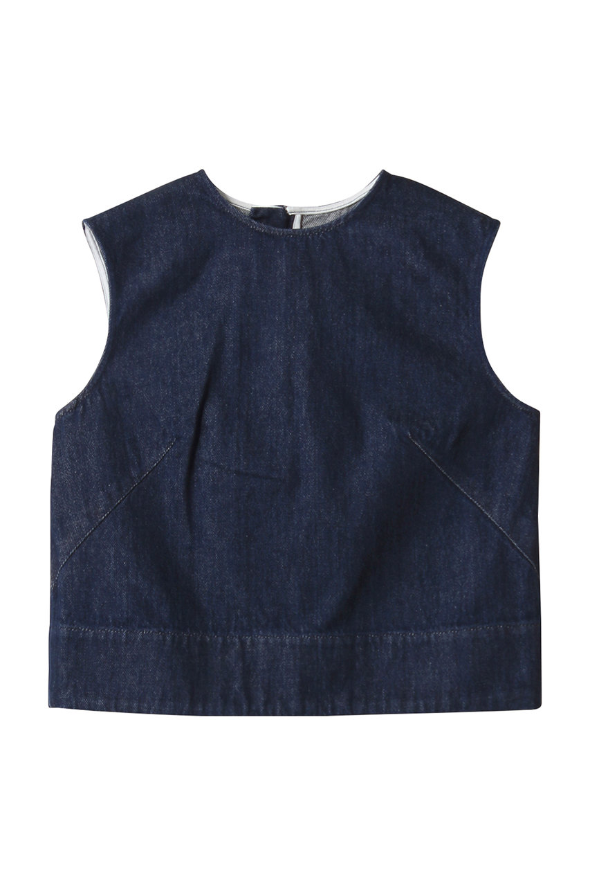 BEIGE, NAVIGLIO(ナヴィリオ)/ショート丈ノースリーブデニムブラウス (Indigo, 4) ベイジ, ELLE SHOP BEIGE, NAVIGLIO(ナヴィリオ)/ショート丈ノースリーブデニムブラウス (Indigo, 4) ベイジ, ELLE SHOP