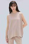FLEUR（フルール）/バックシアーノーカラーブラウス ベイジ，/BEIGE，