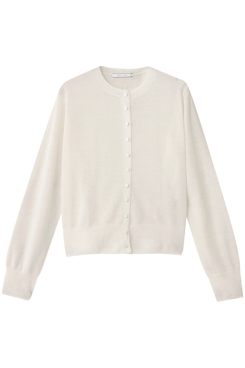 BEIGE, CADDO(キャドー)/シアーウールカーディガン (Ecru, 4) ベイジ, ELLE SHOP BEIGE, CADDO(キャドー)/シアーウールカーディガン (Ecru, 4) ベイジ, ELLE SHOP