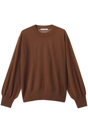 ENFOLD - BEIGE  シャープな印象のウール100ニット ベイジ 2カラーニット BEIGE，｜ベイジ，のニット通販｜ELLE SHOP (エル・ショップ