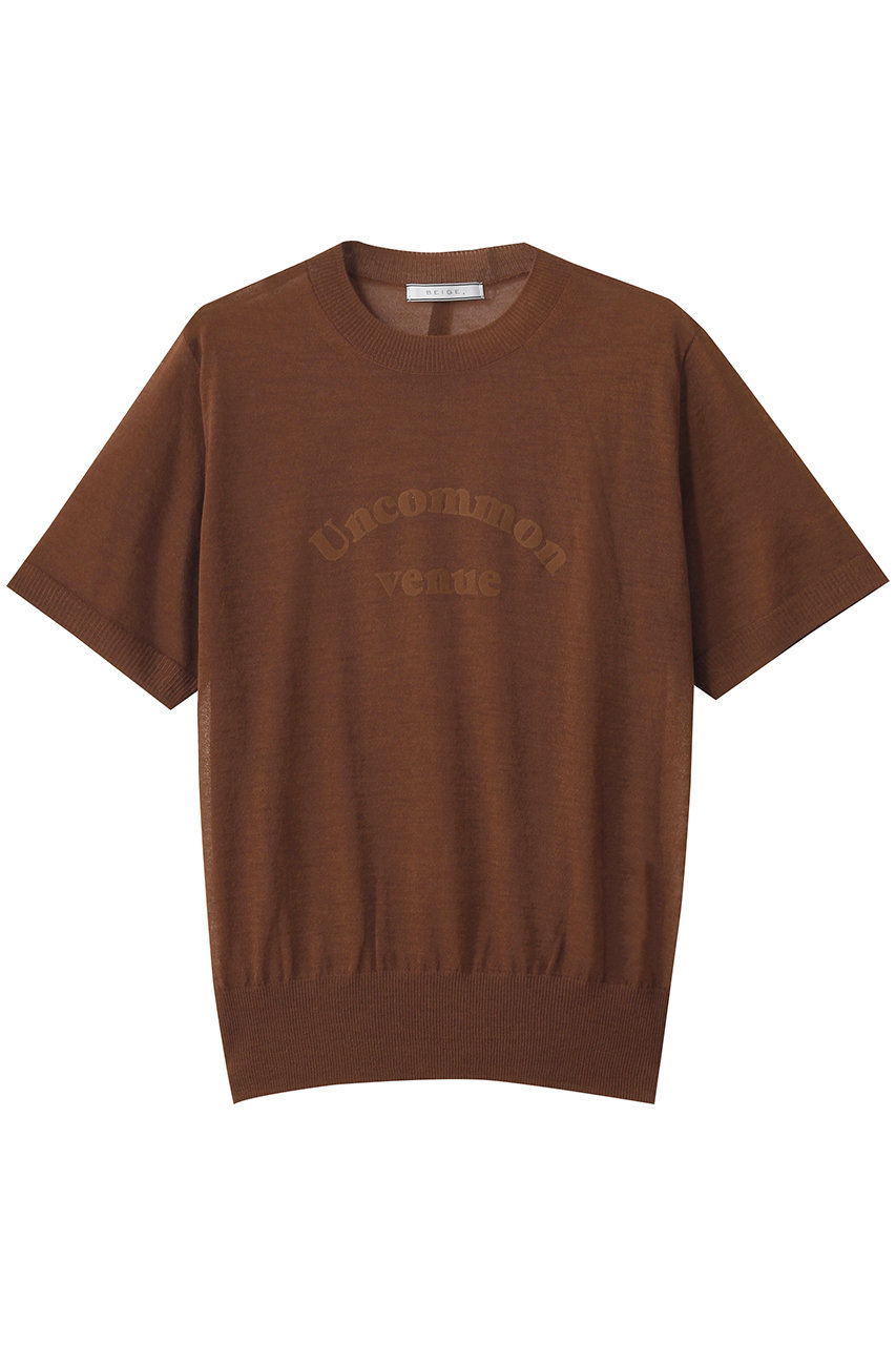 CADDO(キャドー)/シアーウールメッセージロゴTニット