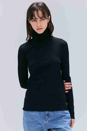 ベイジ，/BEIGE，のFORD（フォード）/ウール配色メローハイネックカットソー(110100/110103)