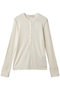 FORD（フォード）/ウール配色メローヘンリーネックカットソー ベイジ，/BEIGE， Ecru
