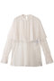 CLOVIS（クロービズ）/ケープデザイン総レースブラウス ベイジ，/BEIGE， Ecru