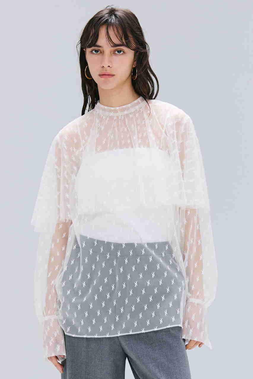 BEIGE ベイジ/レースブラウス/高級感/綺麗め/新品未使用 BEIGE，(ベイジ，)｜CLOVIS（クロービズ）/ケープデザイン総レース