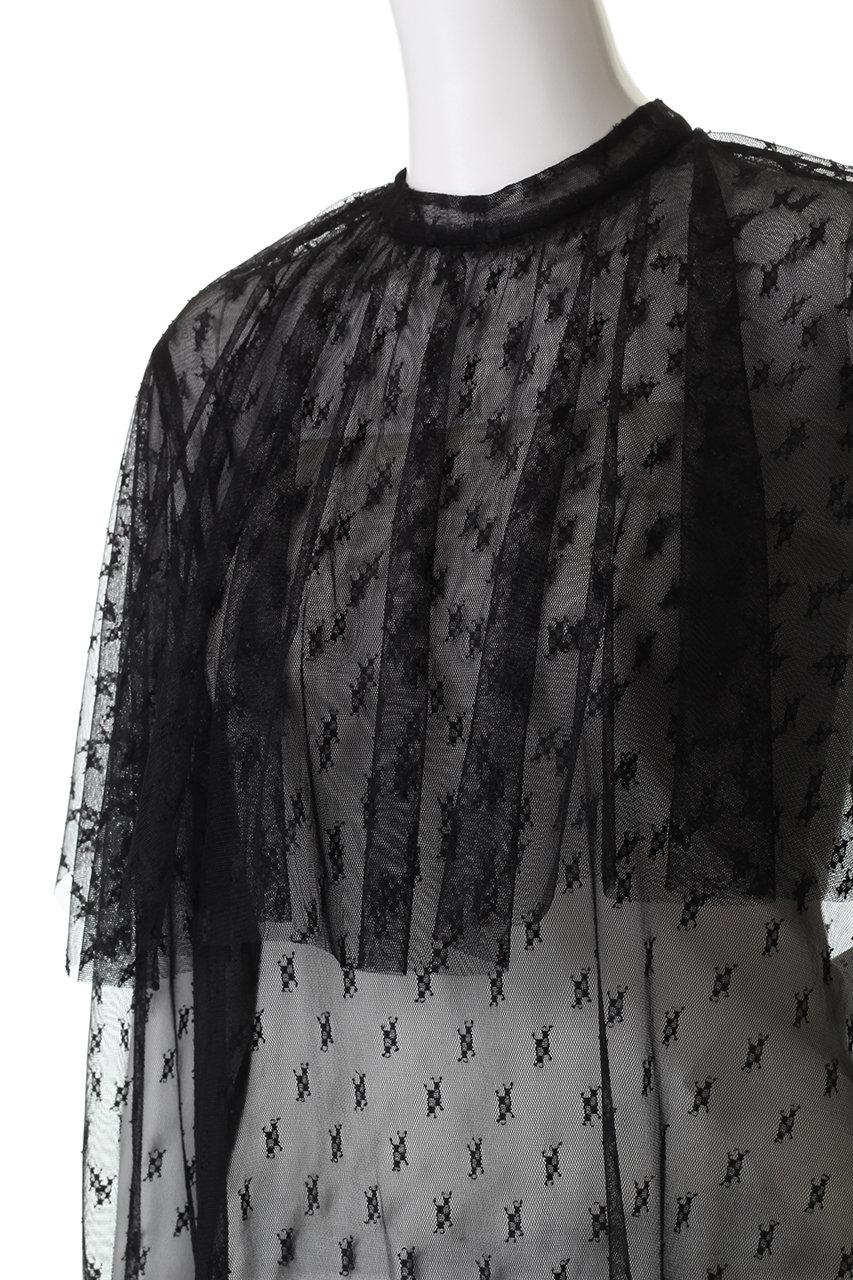 BEIGE ベイジ/レースブラウス/高級感/綺麗め/新品未使用 BEIGE，(ベイジ)の【L-size】EVA / ハイネックロングスリーブブラウス