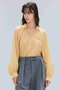 MOYE（モイエ）/シアーウールパフスリーブブラウス ベイジ，/BEIGE，