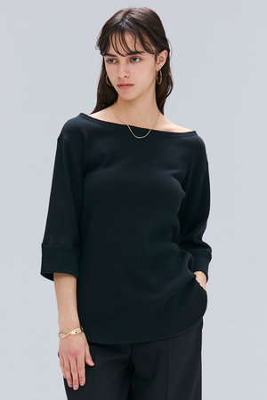 ベイジ，/BEIGE，の0813GLOBE（グローブ）/コットンリブ7分袖カットソー(110100/110103)