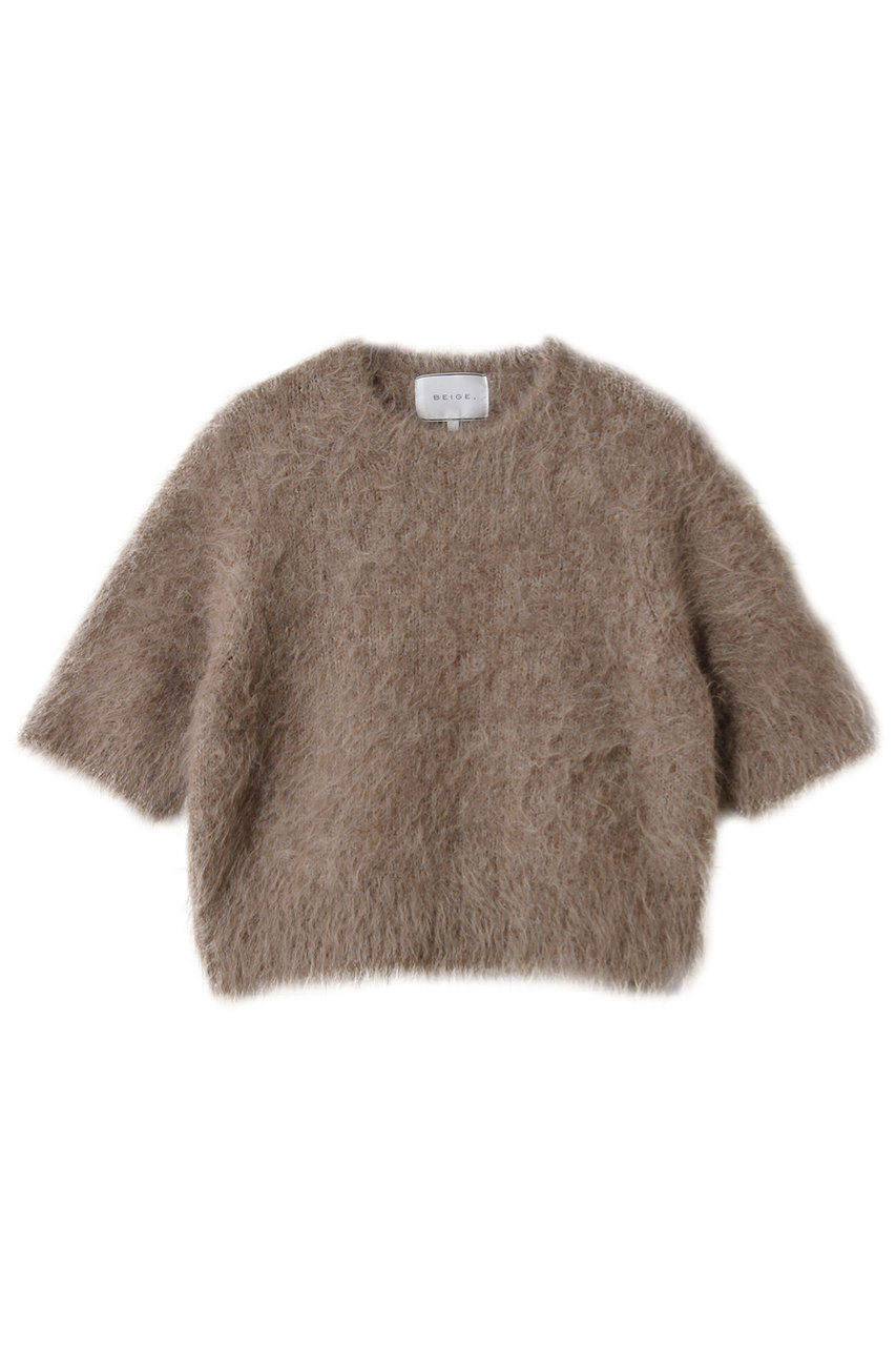 美品　BEIGE，　ベイジ　ウール100％　フーディ　ニット　M　薄手　黒 美品 BEIGE， ベイジ ウール100％ フーディ ニット M 薄手 黒