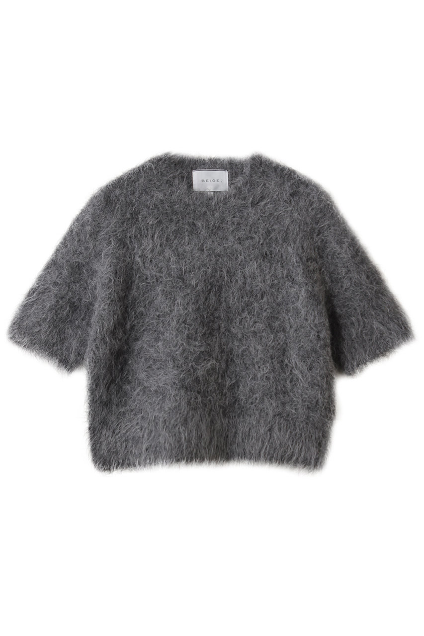 ベイジ，/BEIGE，のSENECA（セニカ）/アルパカウールショートシャギーニット(Md.Gray/KRCWGA0205)