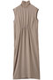 FLEUR（フルール）/ニットコンビハイネックノースリーブドレス ベイジ，/BEIGE， Beige