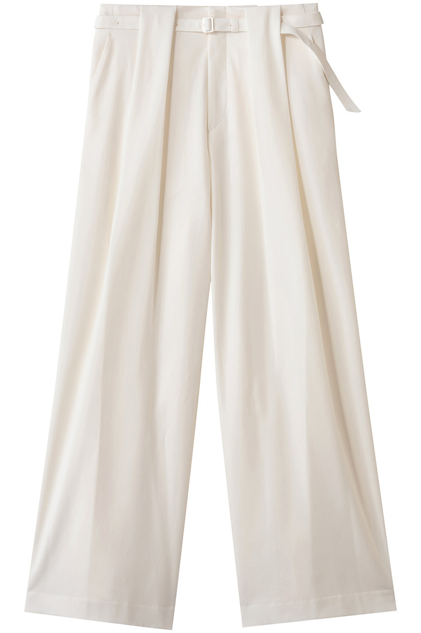 ベイジ，/BEIGE，のZEPHYR（ゼファー）/ウールライクタックベルトワイドパンツ(Ecru/PRCWGA0213)