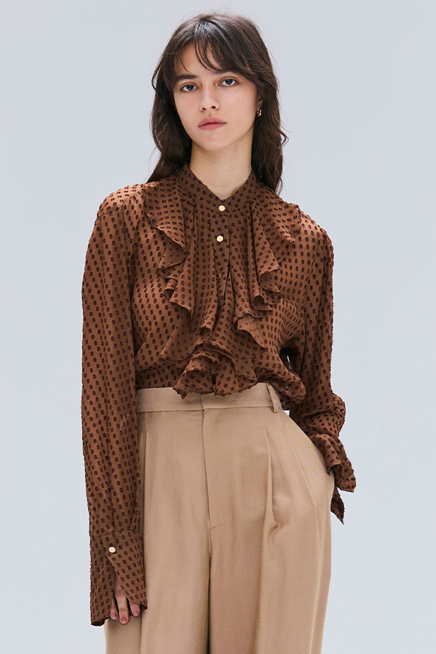 BEIGE，(ベイジ，)｜CALLERRY（カラリー）/シルク混ドットラッフル