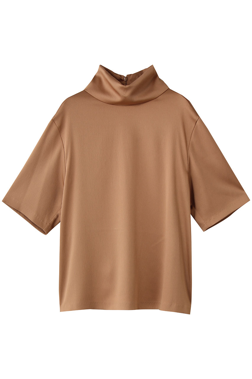 BEIGE, LLOYD(ロイド)/ハンマーサテンロールカラー半袖ブラウス (Coral, 4) ベイジ, ELLE SHOP BEIGE, LLOYD(ロイド)/ハンマーサテンロールカラー半袖ブラウス (Coral, 4) ベイジ, ELLE SHOP