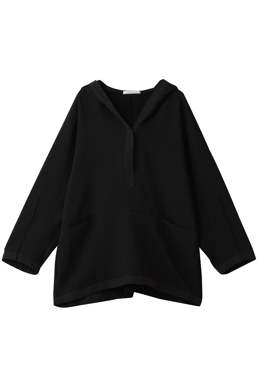 BEIGE, POMONA(ポモナ)/Vネックフード付プルオーバー (Black, 4) ベイジ, ELLE SHOP BEIGE, POMONA(ポモナ)/Vネックフード付プルオーバー (Black, 4) ベイジ, ELLE SHOP