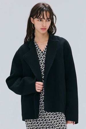 ベイジ，/BEIGE，のLEMOORE（レモー）/ウールリバースタンドカラーショートコート(110900/110902)