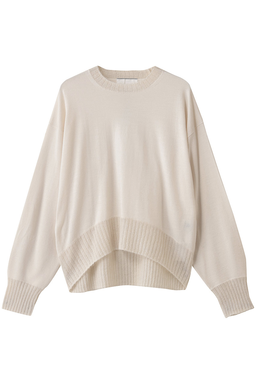 ベイジ，/BEIGE，のLA MONNAIE（ラ モネ）/モヘヤMIXクルーネックニット(Bone/KRCWGW0301)